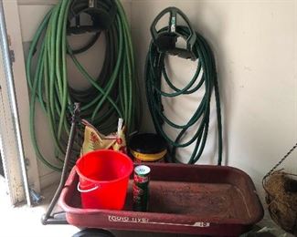hoses! Radio Flyer wagon!