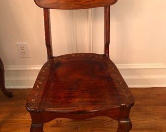 antique chair has week knees to see you