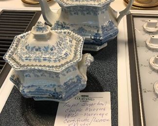 Blue and white ceramic