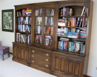 Ethan Allen, Walnut, 3 sections, 34"W, 17"D, 80"H