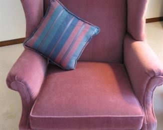 Ethan Allen Wing Chair, Velvet
