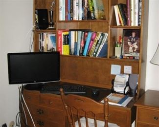 Ethan Allen Desk, with Shelf Unit