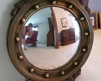 Convex framed mirror