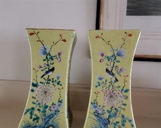 Pair Early Asian Vases