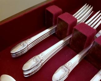  1847 Rogers Bros. "First Love" silverplate flatware - 49 pieces