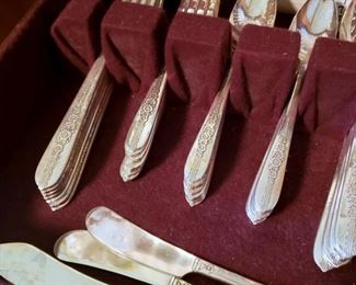 Nobility Plate "Royal Rose" silverplate flatware - 68 pieces