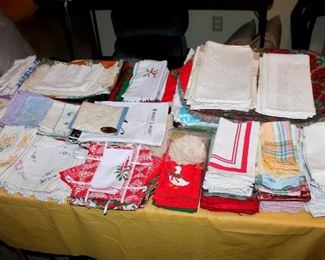 Linens - placemats, napkins, doilies / vintage linens, table runners, and more!