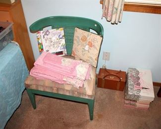 Mid-century modern green painted chair