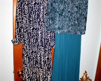 Vintage Diane von Furstenberg blue / white dress, beautiful blue formal