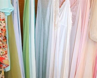 Gorgeous vintage sleepware - Shadowline and other brands - several new with tags. Robes, gowns, slips, pajama sets, and more!
