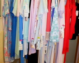 Gorgeous vintage sleepware - Shadowline and other brands - several new with tags. Robes, gowns, slips, pajama sets, and more!