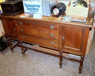 Antique oak sideboard (great repurposing project!)