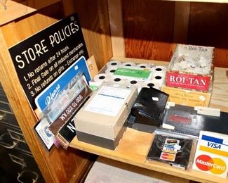 Retail store signs and supplies