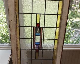 vintage stained glass door