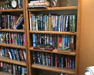 Extensive library with classic sci fi , DUNE, many sci fi series, many many out of the ordinary taste