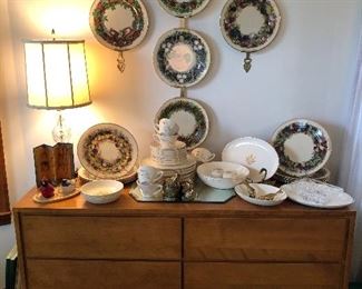 Conant Ball chest-of-drawers, by Leslie Diamond.
Lenox plates.