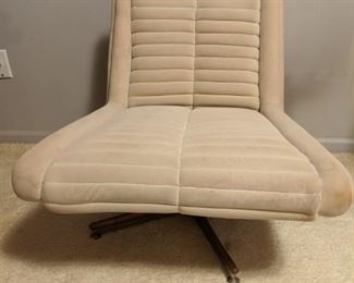 Vintage Heritage Furniture, a div. of Drexel (High Point, NC) side chair, purchased at Rich's, fabled downtown Atlanta retail institution; four chrome/wood feet - VERY heavy for its diminutive size.