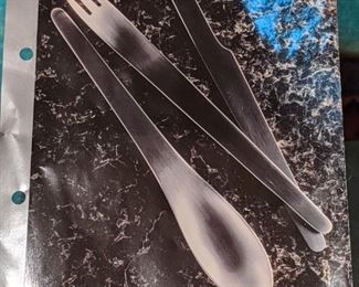 A page from the original brochure of the Georg Jensen flatware.