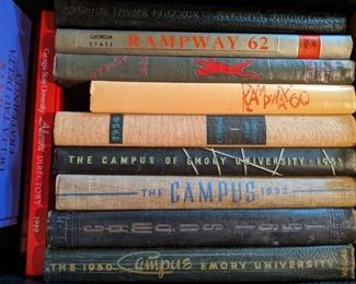 Vintage local college yearbooks.