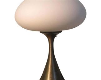 Hmm, there are TWO pair of these original mid-century modern Laurel Lamp Co; dimensions: 17.5"T x  14"D.                                                       Sexy brass lamps inspired by 70's psychedelia. The Mushroom Lamp designed by Bill Curry for Laurel. Topped off by a generously sized hand blown frosted glass shade and gives off wonderfully soothing light. Turn switch operates the power.