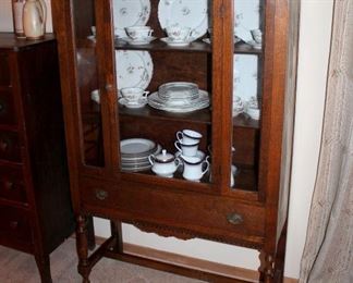 #3 - Antique Oak China Cabinet