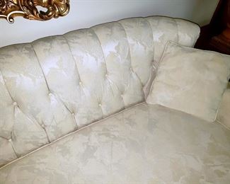 #7 - Vintage Ivory Upholstered Sofa