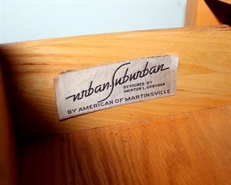 #13  - American of Martinsville "Urban Suburban" MCM Bedroom Set