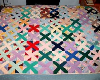 #16 - Vintage Multicolor "X" Quilt
