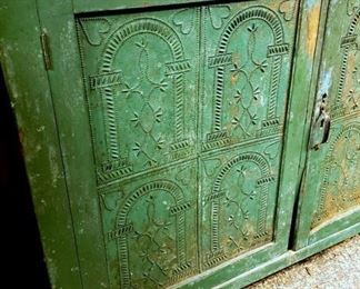 #19 - Antique Green Painted Pie Safe