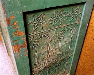 #19 - Antique Green Painted Pie Safe