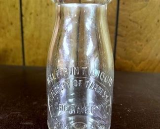 #23 - University of Tennessee Creamery Half Pint Milk Bottle