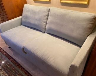 Tom's Price Powder Blue Loveseat