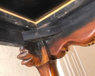 Intricate Cherry Wood Entryway Table