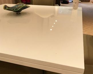 Large 6' diameter polished Dining Table with pedestal base
