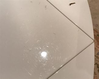 Large 6' diameter polished Dining Table with pedestal base