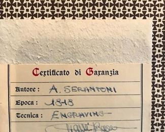 1818 Engraving hand painted , Author Antonio Scranton (1780-1837); stipple-engraved plates, printed in colours and finished by hand; an attractive copy of this rare Italian flora, devoted to plants native and exotic, in cultivation in Italy, with plates drawn and engraved by Antonio Serantoni. The work was an early Italian attempt to rival the stipple-engraved plates of Redouté.