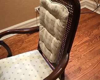 Harden Chocolate Brown Dining Antique Table and 4 Antique Cane Dining Chairs