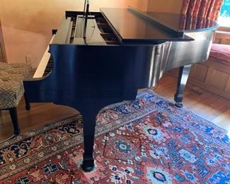 13. Steinway & Sons Satin Ebony Baby Grand Piano, S Model, Model #543427 (58") w/ Humidifier