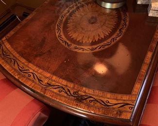 30. Inlaid Side Table (23" x 31" x 29") w/ Drop Down Sides (9")
