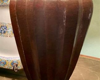 47.  Antique Copper Vase Made Into Lamp from Geoffrey Blatt (32")