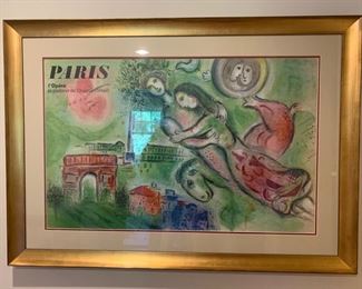 112. Paris L'Opera Marc Chagall Print (49" x 35")