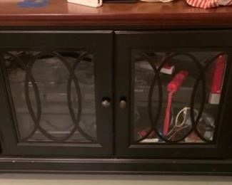 TV Console Table with Painted Black Finish (60"L)