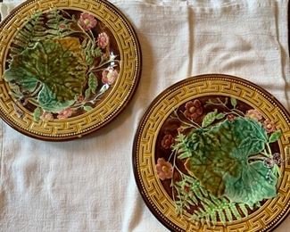 250. French Choiey Majolica Ferns Plate c.1880 (9")
251. French Choiey Majolica Ferns Plate c.1880 (9")