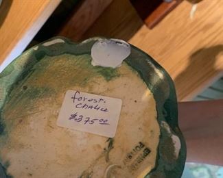 285. Ephraim Pottery Forest Chalice Vase (8" x 12")