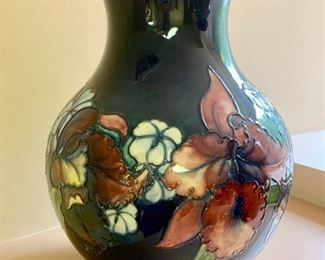 174. Moorcroft Made in England Vase Signed Piece (10" x 13") (as is)