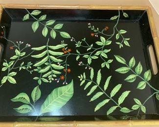 287. Lacquered Tray Handmade in Peru (18")