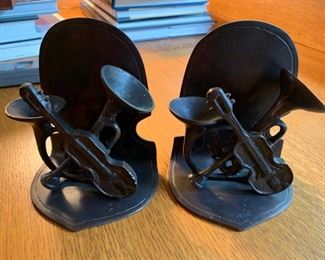237. Pair of Metal Instument Bookends (5" x 6")