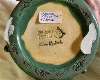 281. Ephraim Pottery Hosta Vase (8")