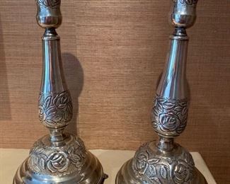 308. Pair of Silver Candlesticks (12")