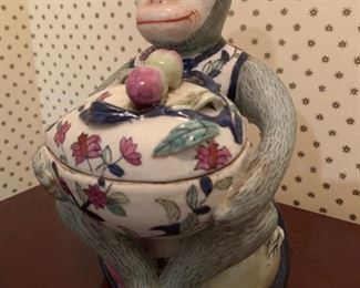 307. Ceramic Sitting Monkey (6" x 9")